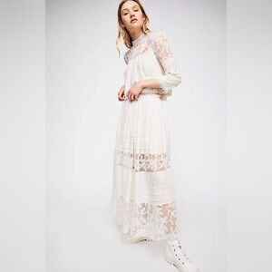 Free People cream Long Sleeve set